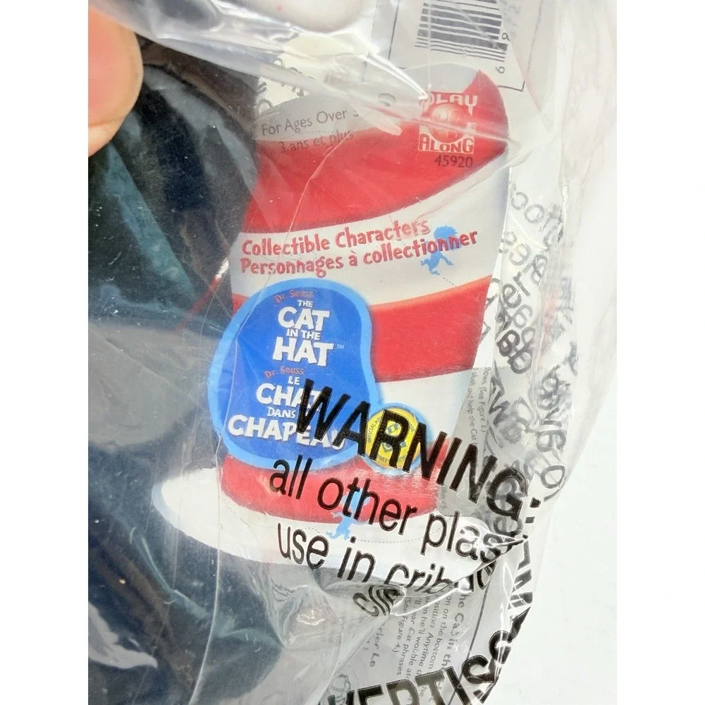 2003‎ Play Along Talking Cat In The Hat Plush Sealed Open Box Dr. Seuss NIB
